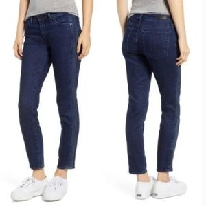 AG Prima Ankle Pintucked Cigarette Dark Wash Ankle Jeans - Size 27